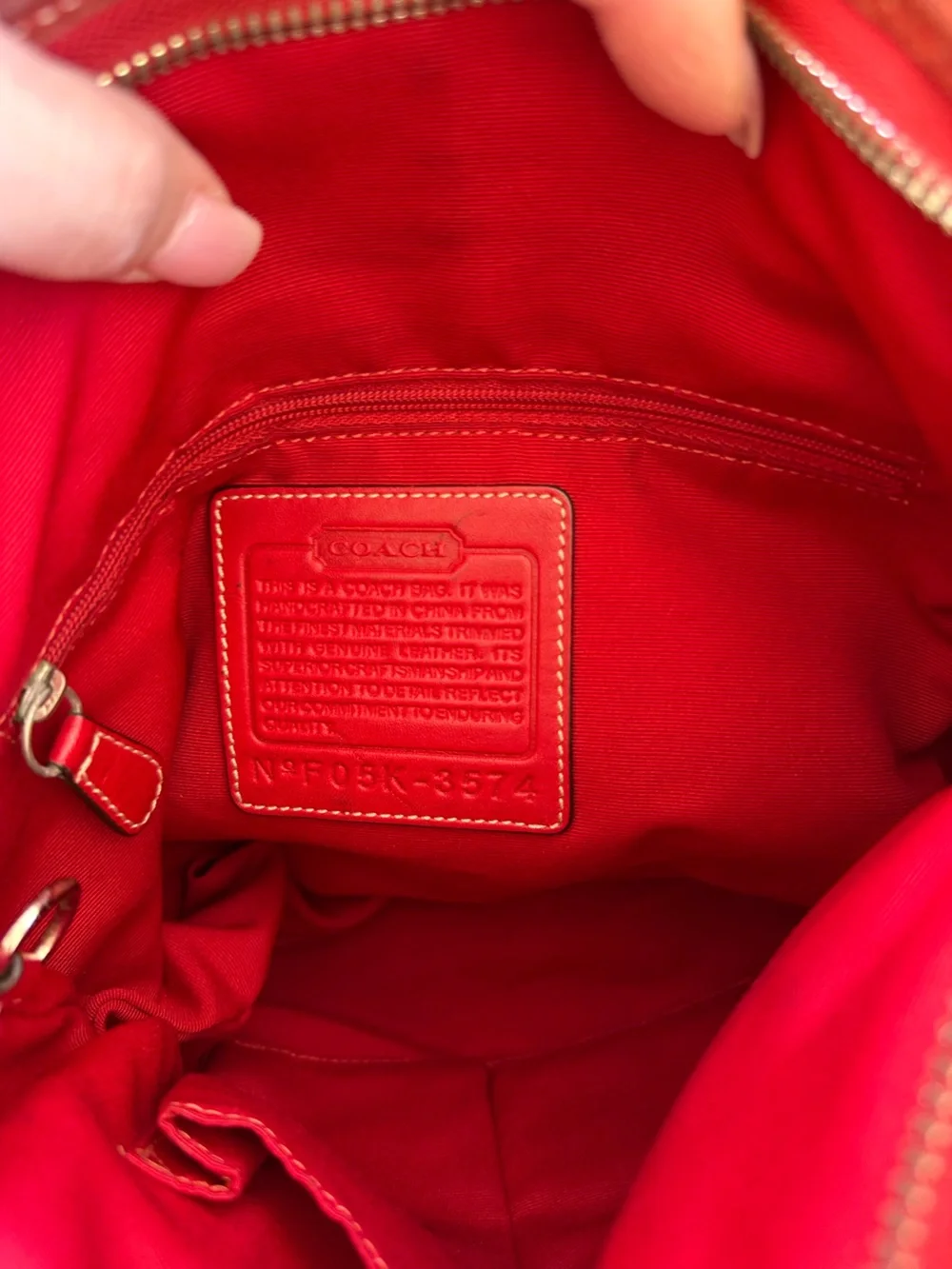Red coach 100% authentic